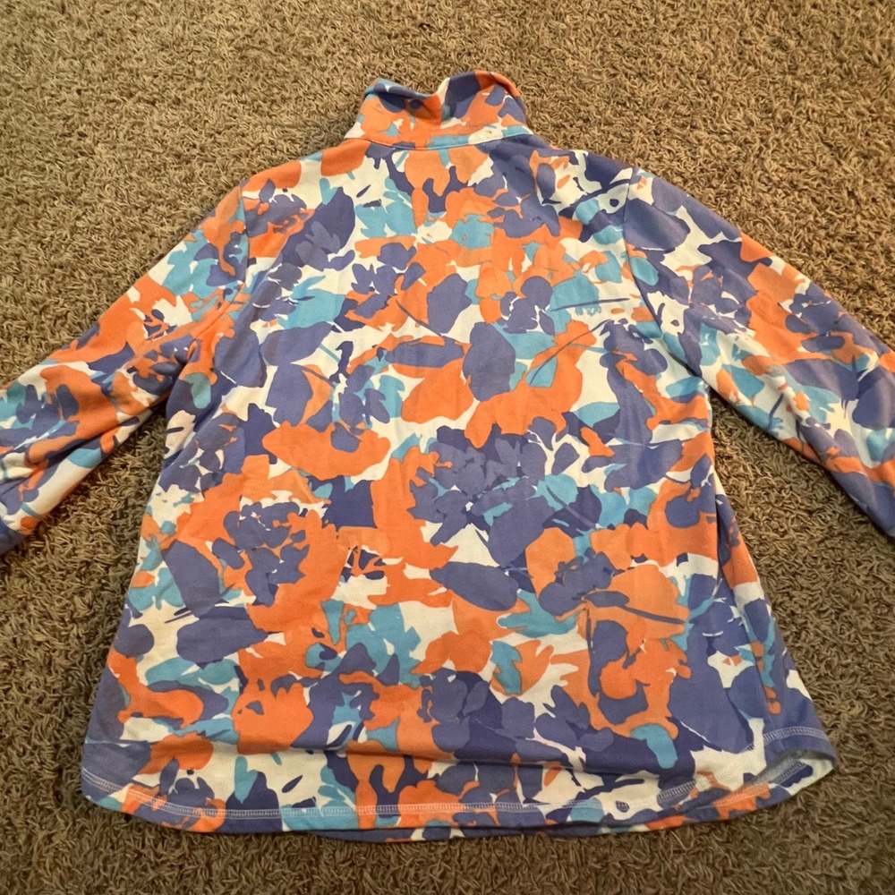 Ruby Rd Quarter Zip Pullover Floral Abstract Prin… - image 5